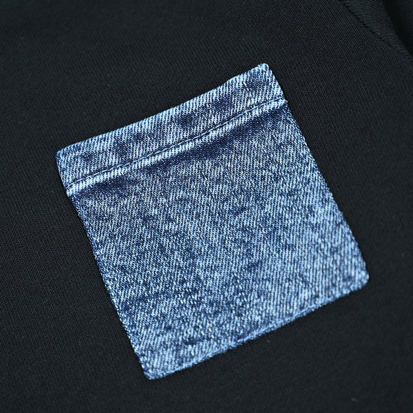 Boy - Colorblock Strip Denim Set