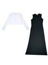 Lady - Modest Cotton Modal Two-Piece Cropped Cardigan Maxi Set Ali Mali