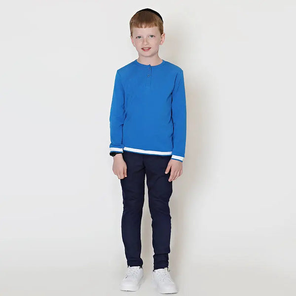 Boy-White Ribbed Sky Blue Set Fanta Garment Corporation