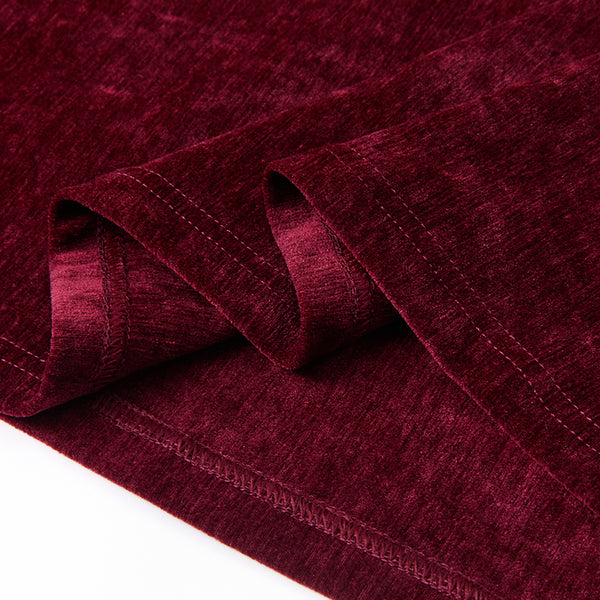 Girl - Burgundy Red Chenille Set