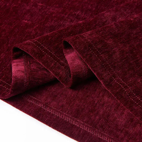 Girl - Burgundy Red Chenille Set Ali Mali