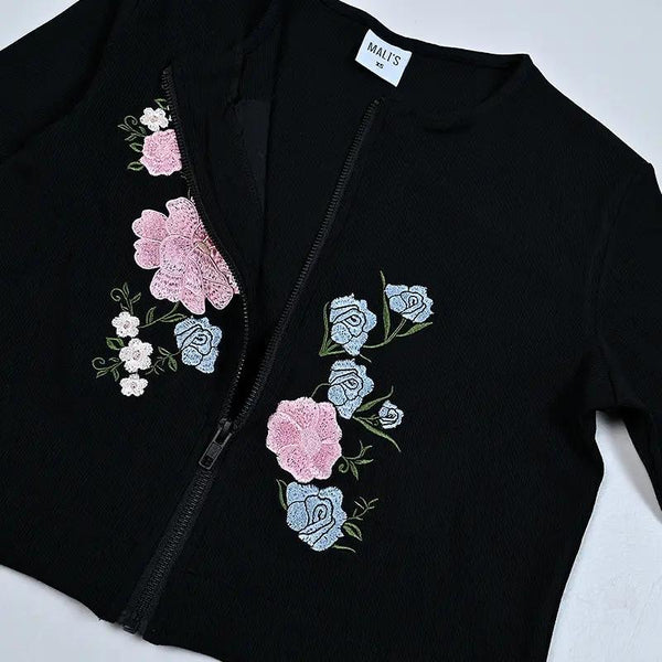 Lady - Black Floral Embroidery Set Ali Mali