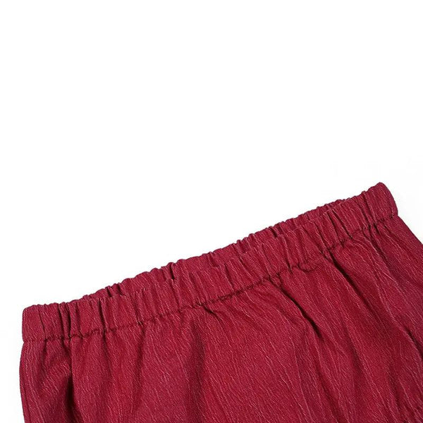 Boat Print and Red Denim Set Ali Plus