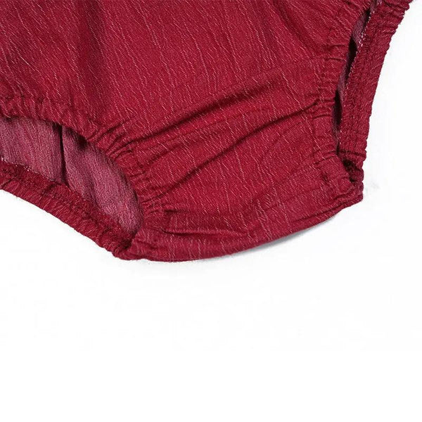 Boat Print and Red Denim Set Ali Plus