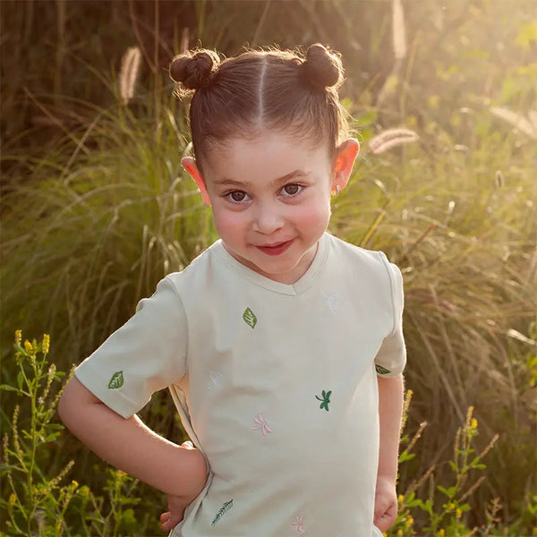 Baby-Mint Green Leaves Set Fanta Garment Corporation