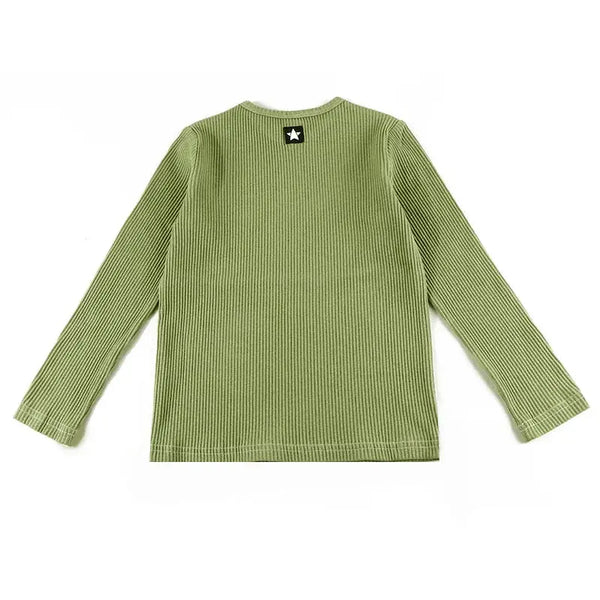 Girl-Sage Ribbed Set Ali Affordable