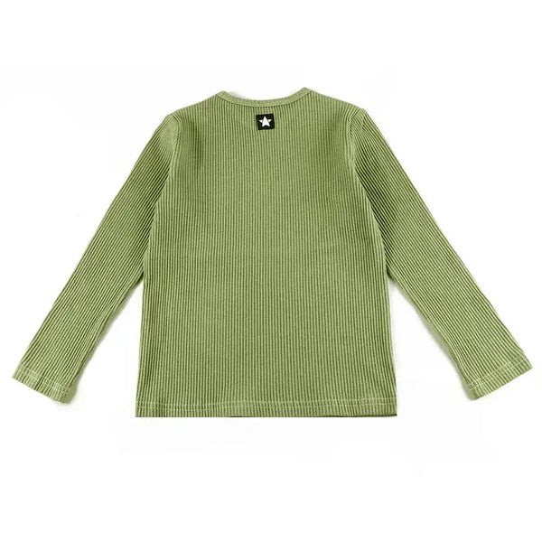 Girl-Sage Ribbed Set Ali Affordable
