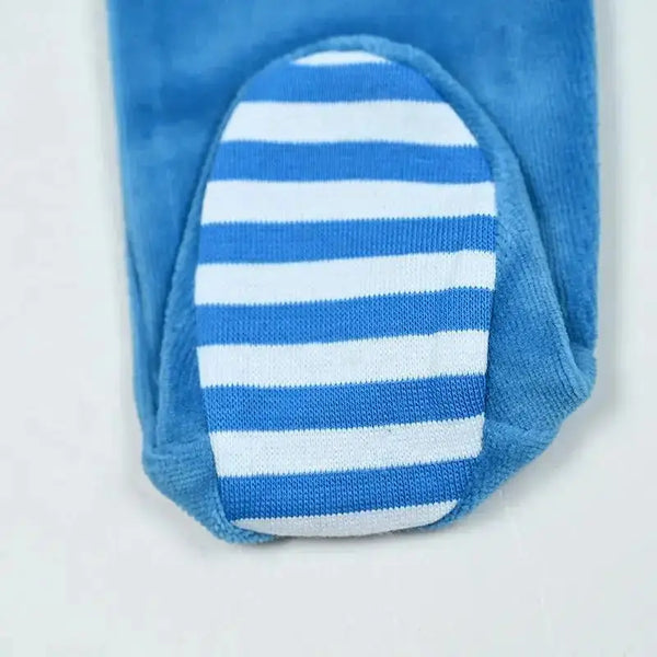 Baby - Mail Logo Blue and Pink Velvet Strip Set Ali Mali
