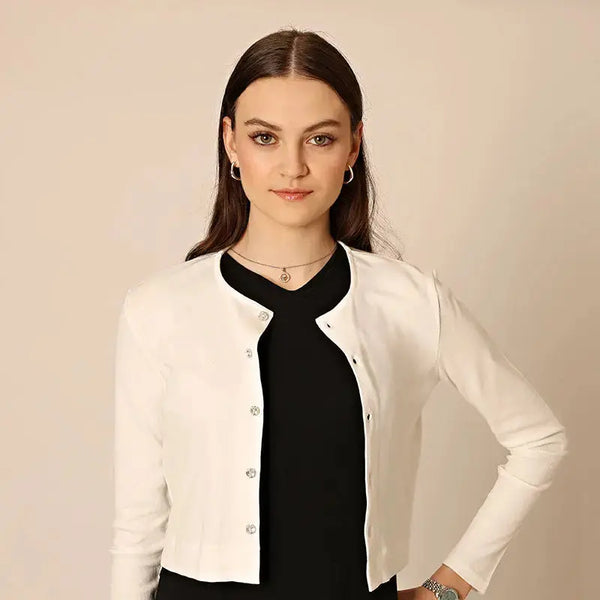 Lady - Modest Cotton Modal Two-Piece Cropped Cardigan Maxi Set Ali Mali