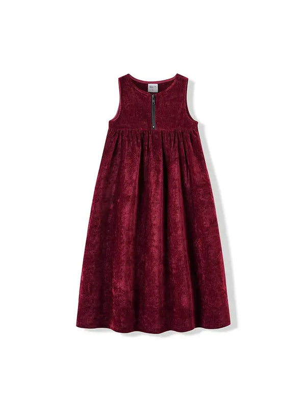 Girl - Burgundy Red Chenille Set Ali Mali