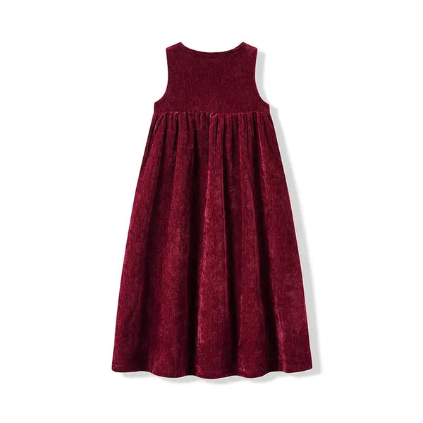 Girl - Burgundy Red Chenille Set Ali Mali