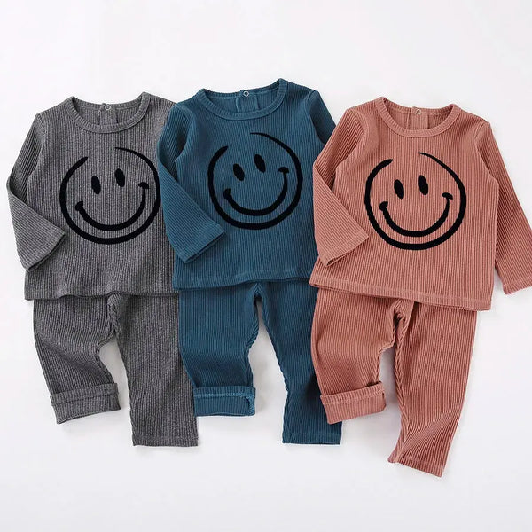 Baby - Ribbed Smile Pajama Ali Affordable