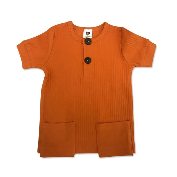 Boy - Orange Ribbed Set Ali Affordable