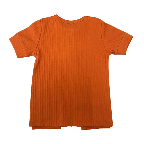 Boy - Orange Ribbed Set Ali Affordable