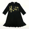 Girl - Black Musical Jersey Set Bloom Family-fashion