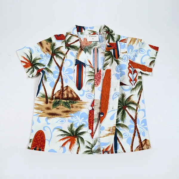 Boat Print and Red Denim Set Ali Plus