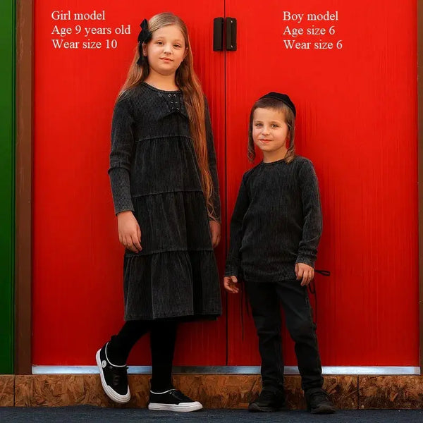 Girl - Ribbed Black Wash Set I Love Ali