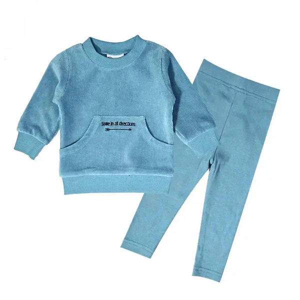 תינוק - סט קורדרוי קלאסי עם שרוולים ארוכים