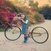 Young girl wearing a contrasted pockets set, practical matching sister style for everyday family adventures.