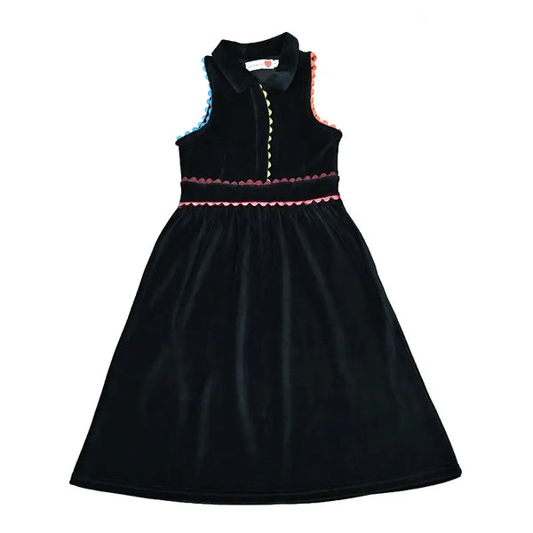 סט שבת עם שוליים שחורים - ילדה