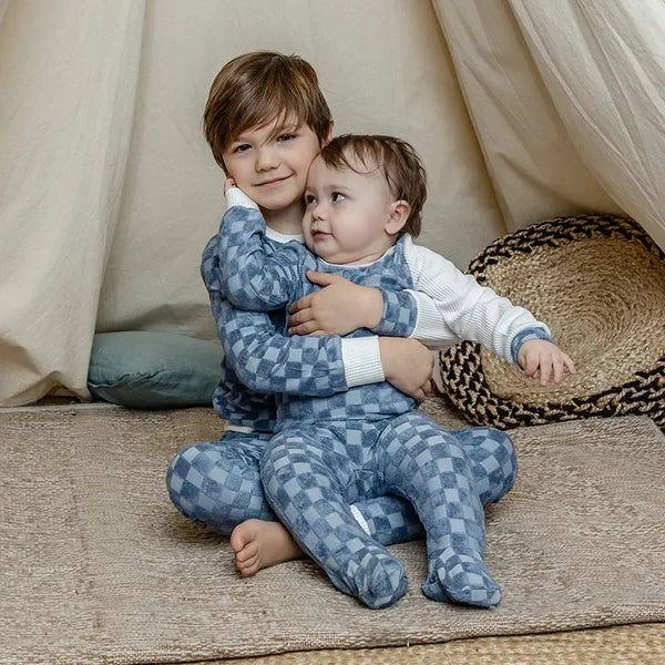 Baby - Terry Checked Pajamas Ali Affordable
