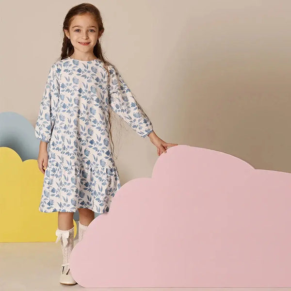 Girl - Blue Bloom Shabbos Set