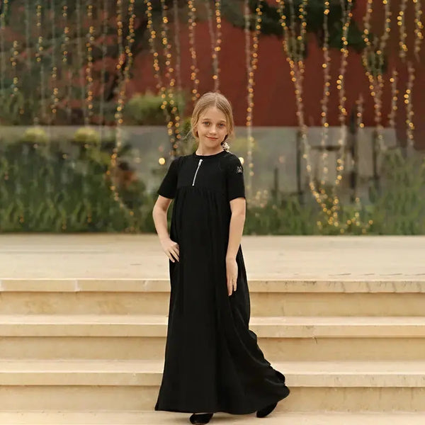 Girl - Black Ribbed Dress Set Ali Mali