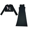 Lady - Black Floral Embroidery Set Ali Mali