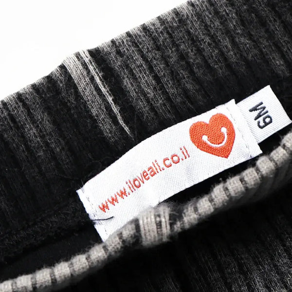 Baby - Ribbed Black Wash Set I Love Ali