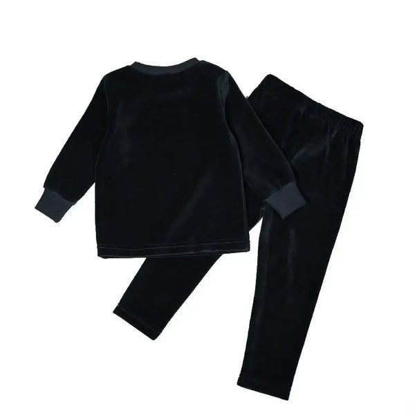 Unisex - Casual Velour Smile Embroidery Bloom Kids Family-fashion