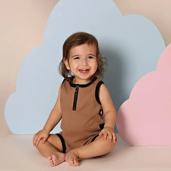 Baby - Blush and Sand Ribbed Set Ali Affordable