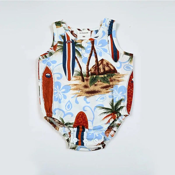 Boat Print and Red Denim Set Ali Plus