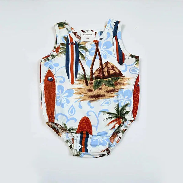 Boat Print and Red Denim Set Ali Plus