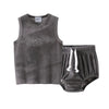 Ribbed grey melange Set Bloom Kids Family-fashion