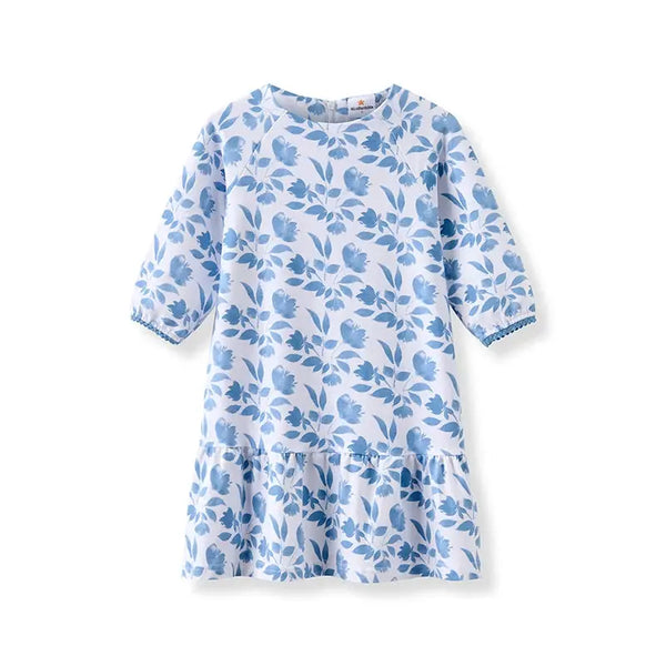 Girl - Blue Bloom Shabbos Set