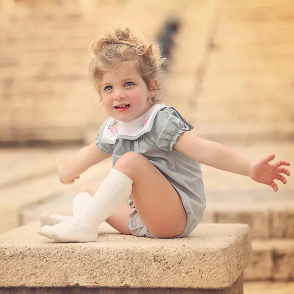 Baby - Tufted Floral Embroidery Set I Love Ali