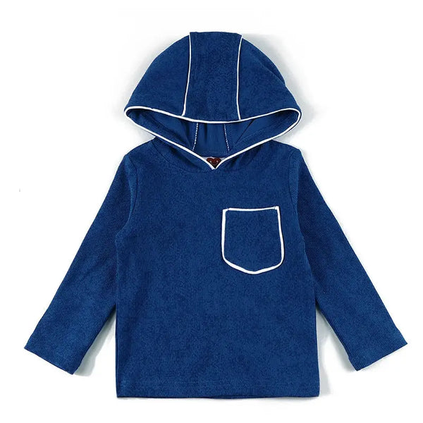 Children shirt long sleeve demo pocket from ribbon comfortable fabric ribbed hoodie tshirt boy and girls neck ends v shape I Love Ali