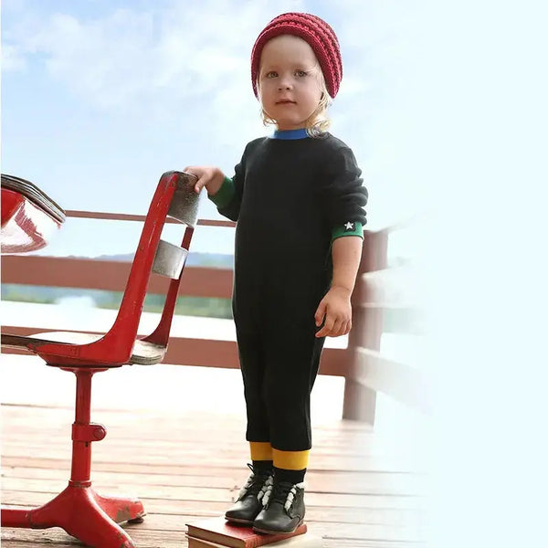 Toddler in a colorpop chic waffle textured set, stylish matching sibling outfit for modern family gatherings.