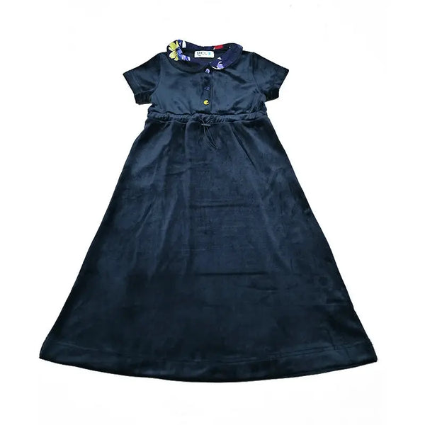 Navy Floral Collar Shabbos Set Bloom Kids Family-fashion