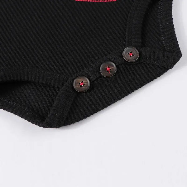 Baby - Ribbed Button Set Ali Affordable