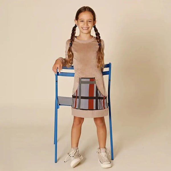 Girl - Plaid Pocket Set Ali Affordable