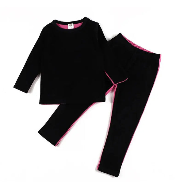 Girl - Pink and Pink Color Block Pajamas Ali Affordable