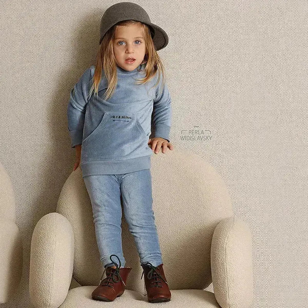 תינוק - סט קורדרוי קלאסי עם שרוולים ארוכים