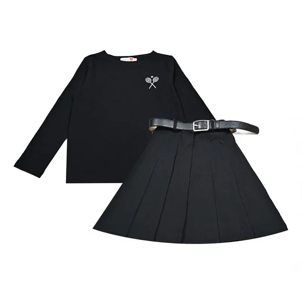 Tennis Embroidery Plaid Set Bloom Kids Family-fashion