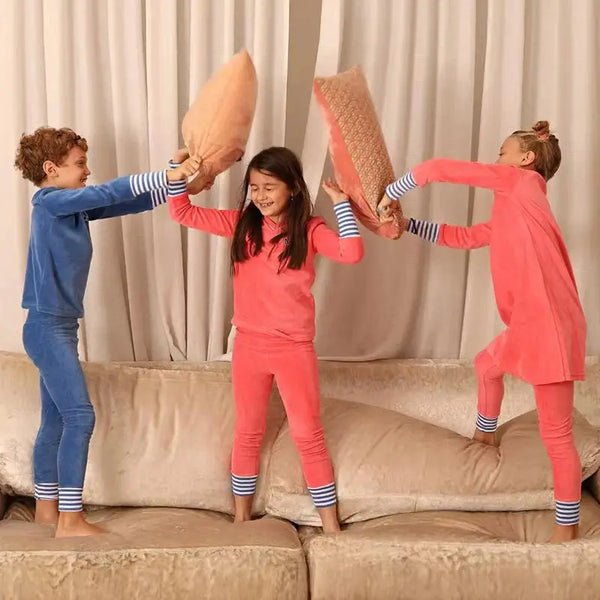 Girl - Mail Logo Blue and Pink Velvet Strip Set