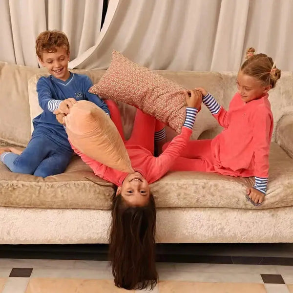 Boy - Mail Logo Blue and Pink Velvet Strip Set