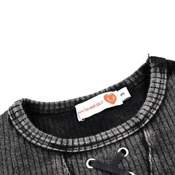 Baby - Ribbed Black Wash Set I Love Ali