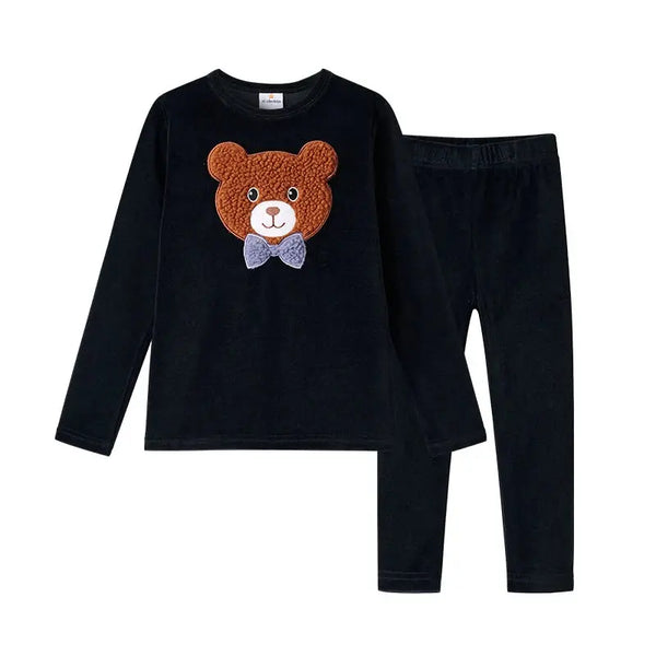 Boy - Snuggle Bear Velour Set Ali Affordable
