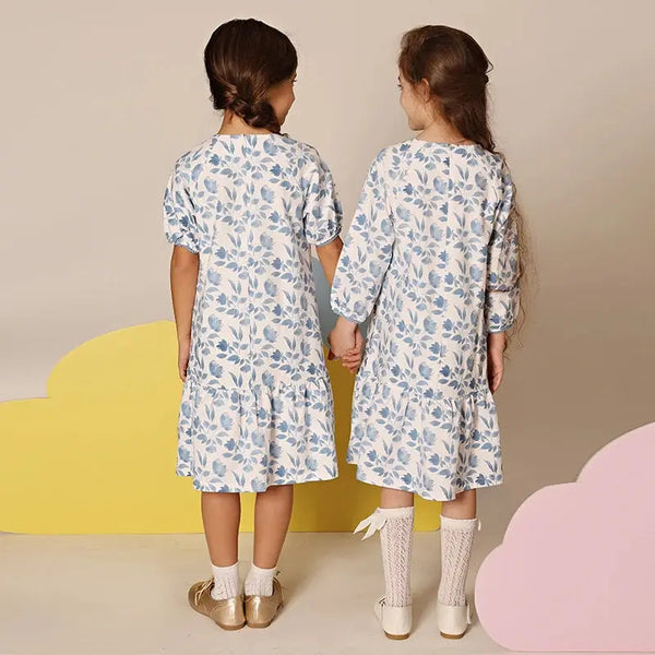 Girl - Blue Bloom Shabbos Set