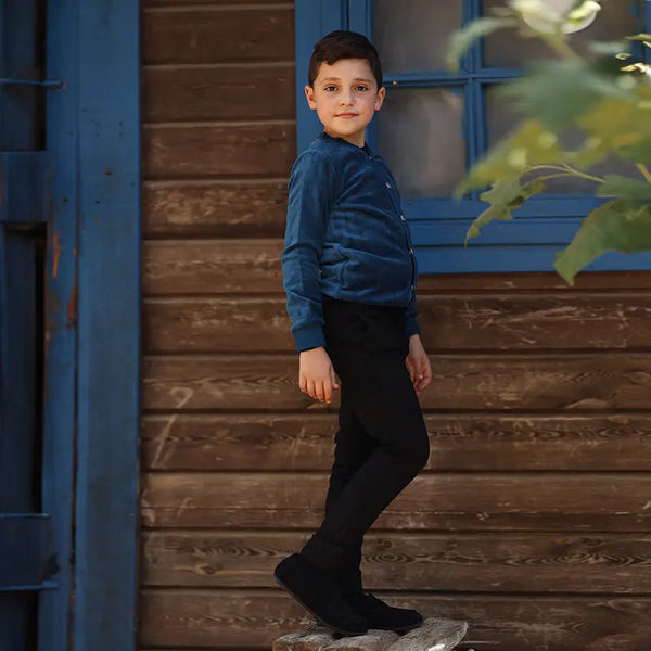 Go-To Boy's Shabbos Pants with refined faux welt back-pocket details